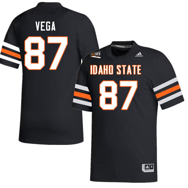 Men-Youth #87 Robert Vega Idaho State Bengals 2023 College Football Jerseys Stitched Sale-Black